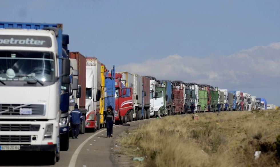 El transporte en la frontera entre Bolivia y Chile. 