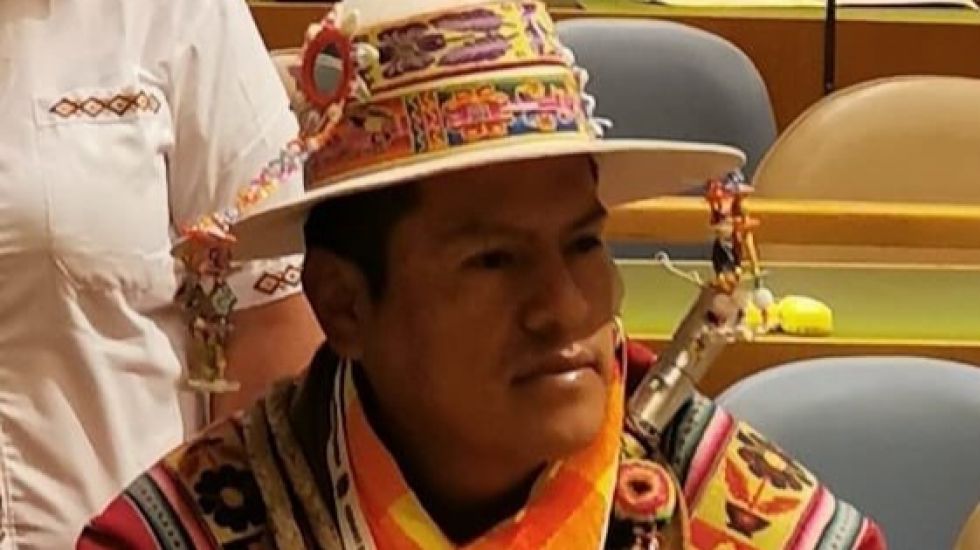 Ramiro Cucho, ejecutivo del Consejo Nacional de Ayllus y Markas del Qullasuyu (Conamaq).
