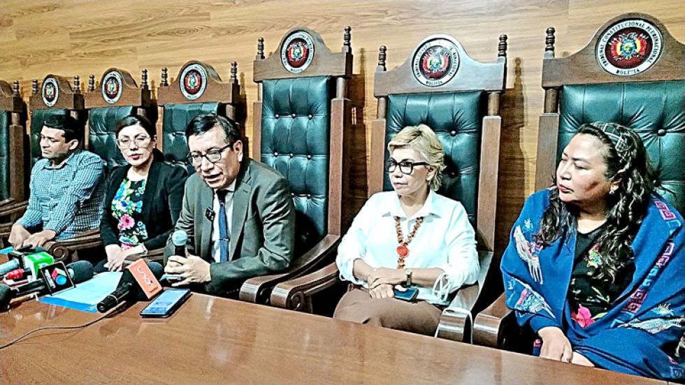 CONFERENCIA. El nuevo presidente del TCP, Gonzalo Hurtado, este lunes, tras ser elegido para el cargo.