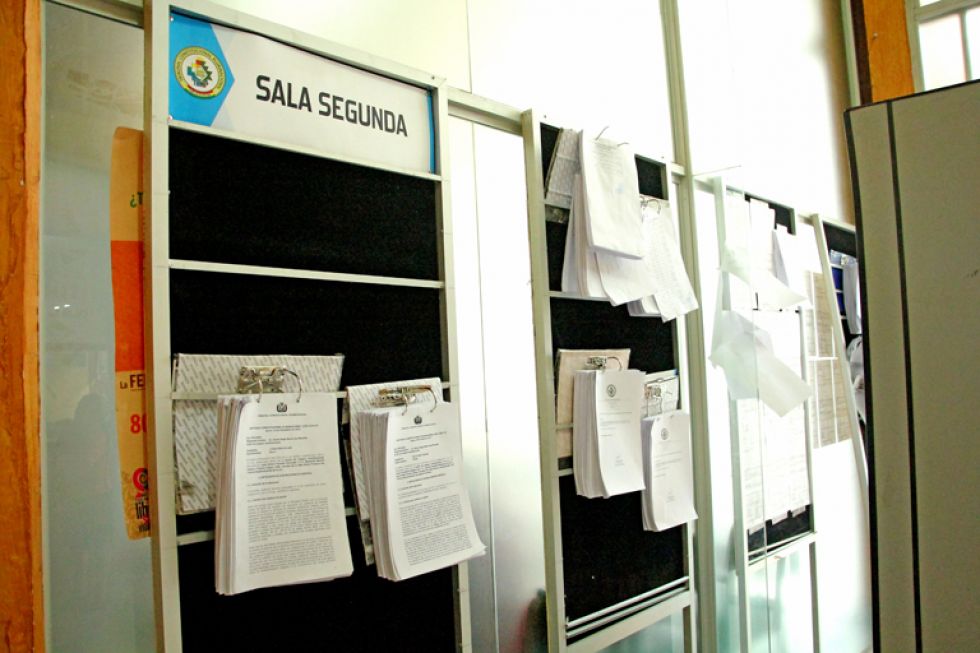 SUCRE. El tablero de notificaciones del TCP, donde se exponen las sentencias de todas las salas.