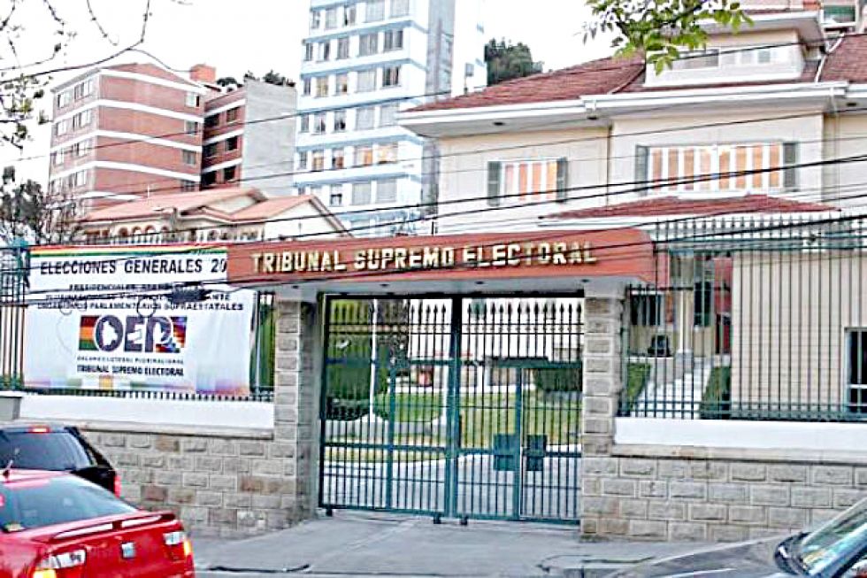 TSE. Vista de las oficinas del Tribunal Supremo Electoral en La Paz.