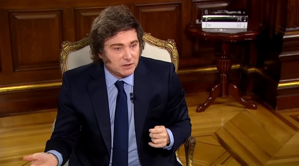 El presidente de Argenina, Javier Milei, brindó el lunes una entrevista televisiva.