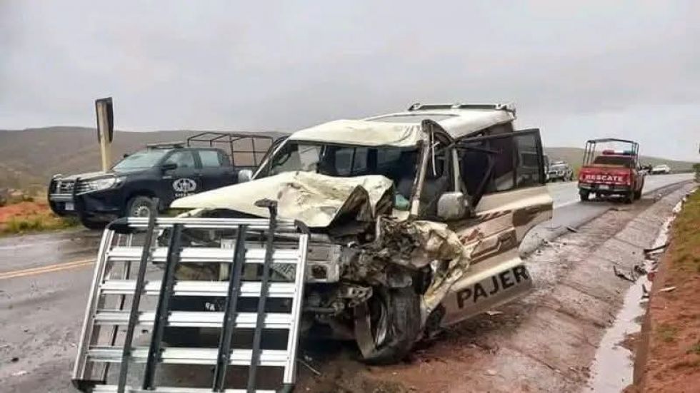 Así quedó la vagoneta que protagonizó el accidente. 