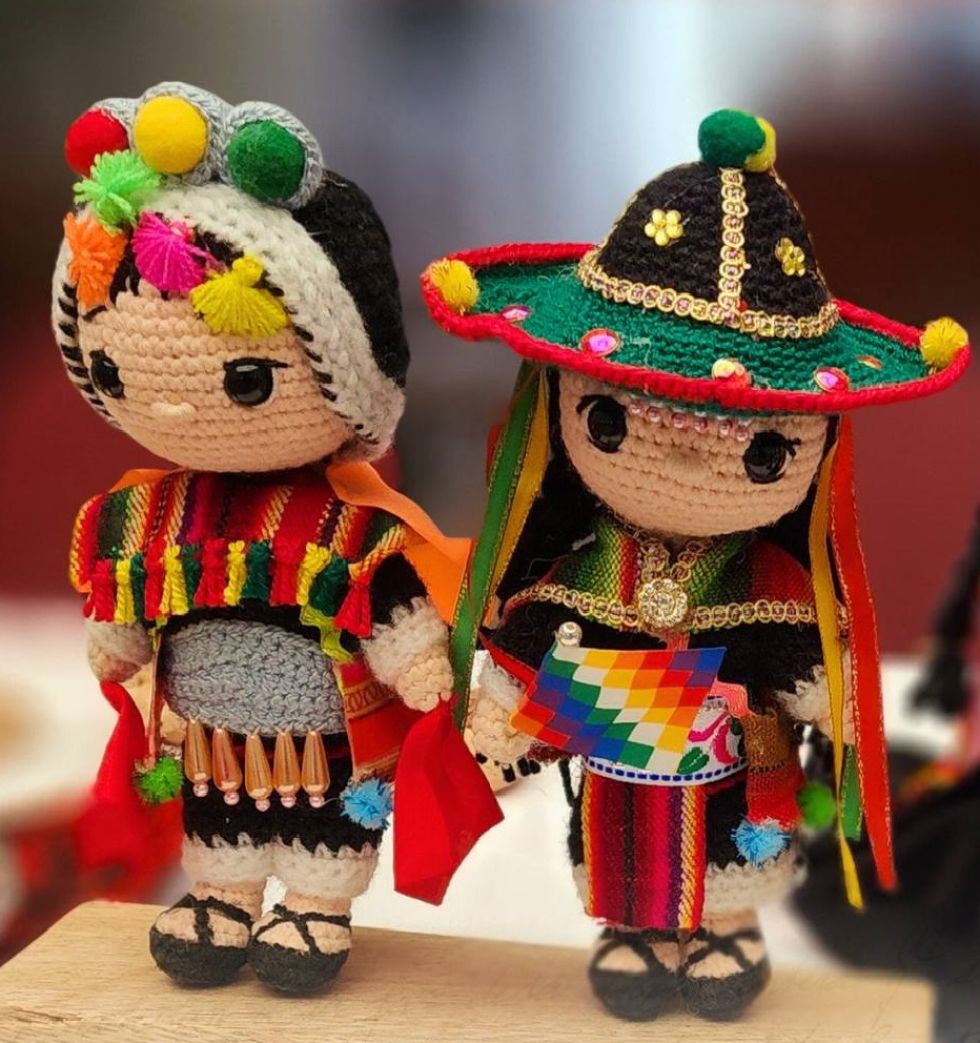 TRABAJOS. Artesanías que serán expuestas.