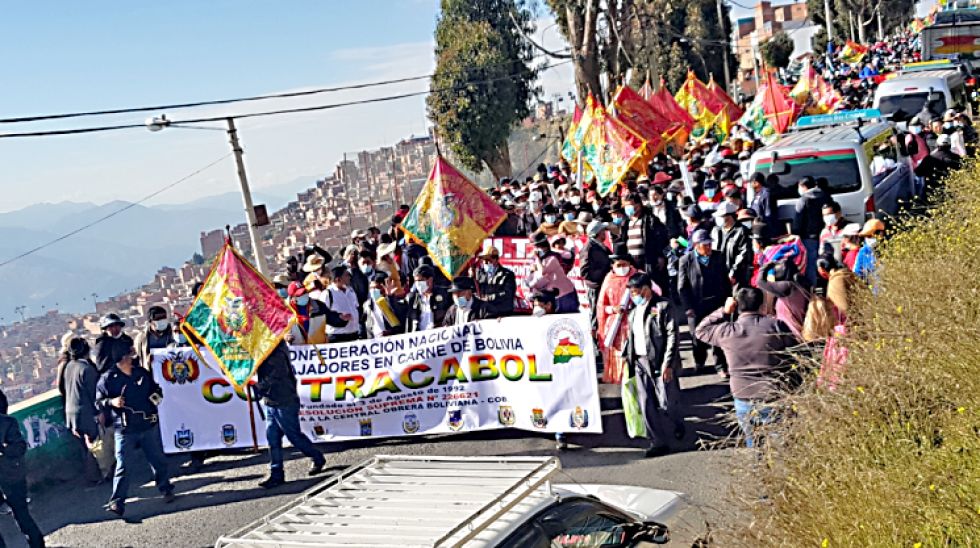 PROTESTA. La marcha del 10 de abril en La Paz partirá desde el Multifuncional de la Ceja de El Alto.