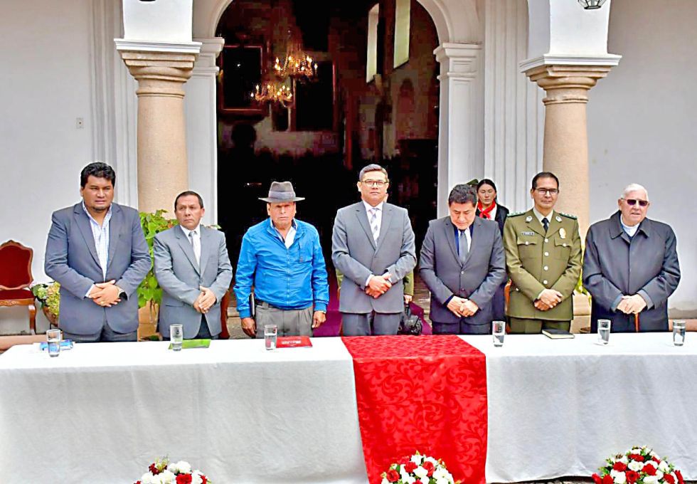 ACTO. La presentación del programa, este lunes, en el patio de la Casa de la Libertad.