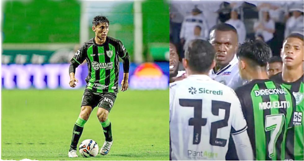 El boliviano Miguel Terceros fue acusado por un supuesto acto de racismo en un partido que su equipo jugó el domingo por la Serie B de Brasil.