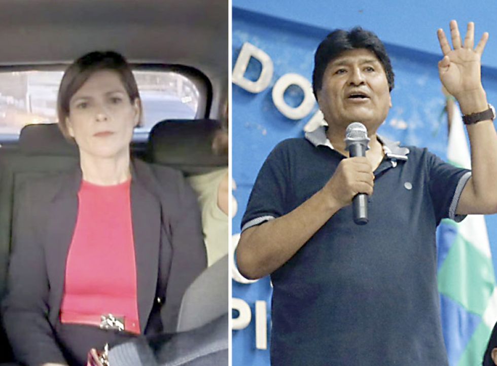 PERSONAJES. Lilian Moreno y el expresidente Morales, favorecido con un fallo de esa jueza.