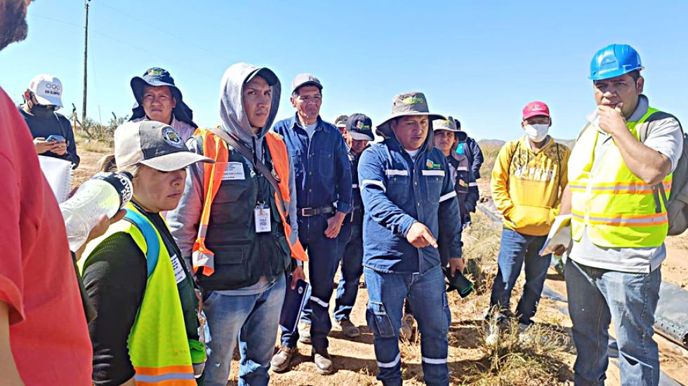 MEDIDA. La inspección al botadero de Lechuguillas se llevó a cabo este lunes.