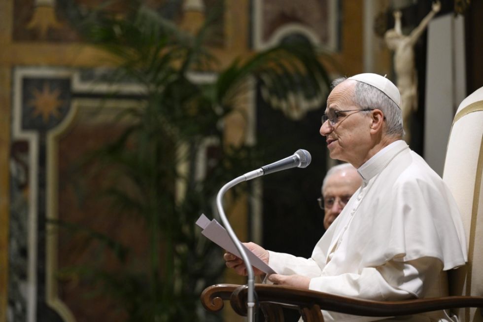 León XIV durante una audiencia con miembros de la Fundación 'Centesimus Annus Pro Pontifice',.