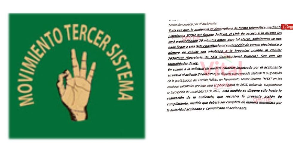 El proceso judicial continúa en curso y será en la audiencia del 21 de mayo cuando se defina el futuro de la participación electoral del MTS.