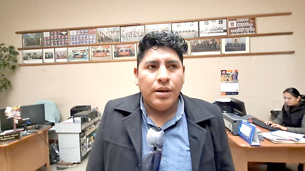 CHUQUISACA. Gilvar Quispe, secretario de relaciones de la Federación de Transporte.