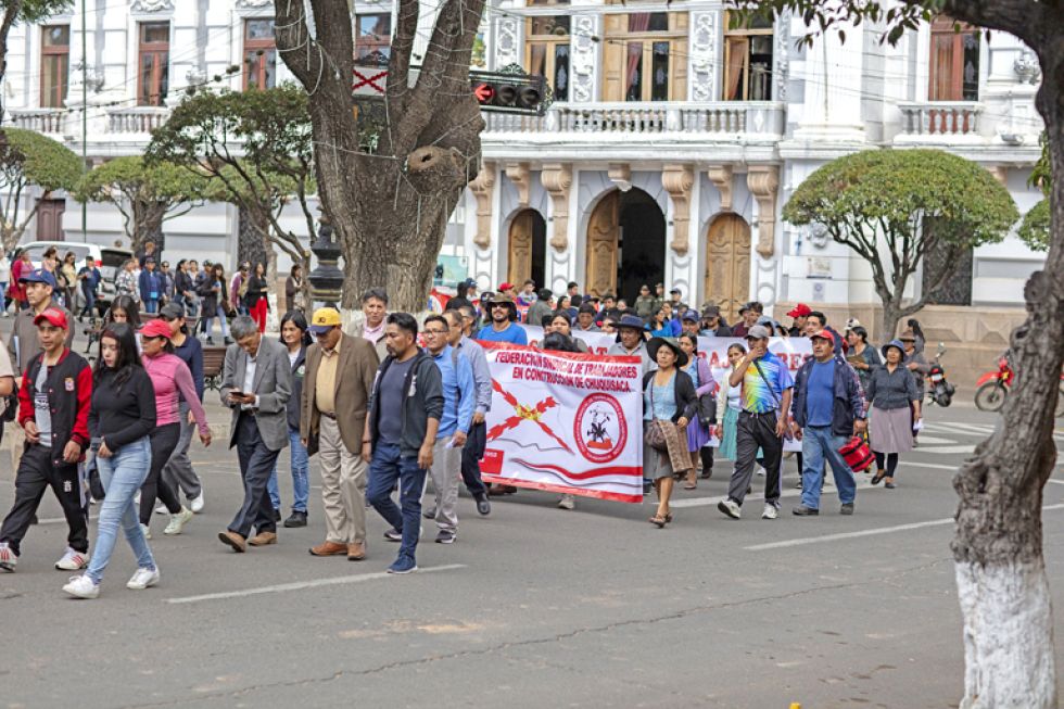 SUCRE. La última movilización de instituciones y organizaciones en defensa de Fancesa.