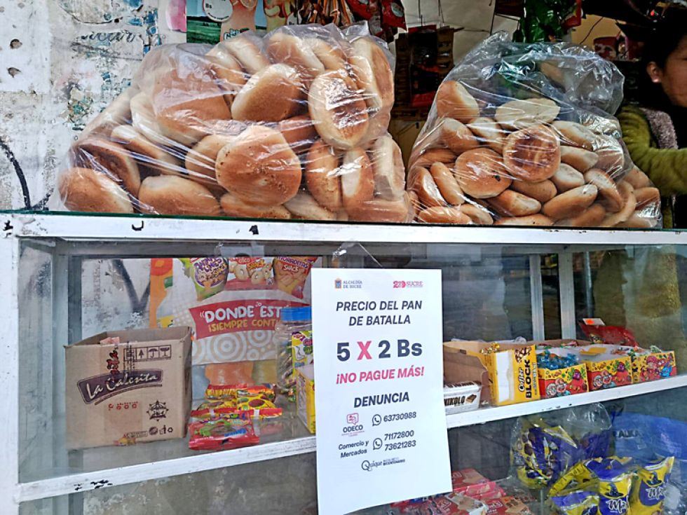 ATENCIÓN. La Comuna recordó que el precio oficial de esta variedad es de cinco por 2 bolivianos.