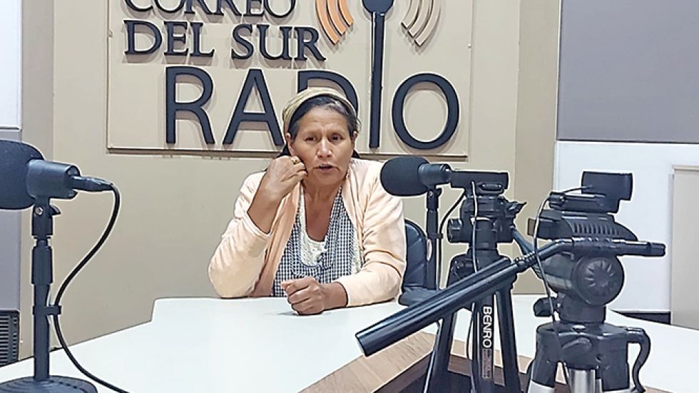 ENTREVISTADA. Martha O., abuela de las gemelas, este lunes en Correo del Sur Radio.