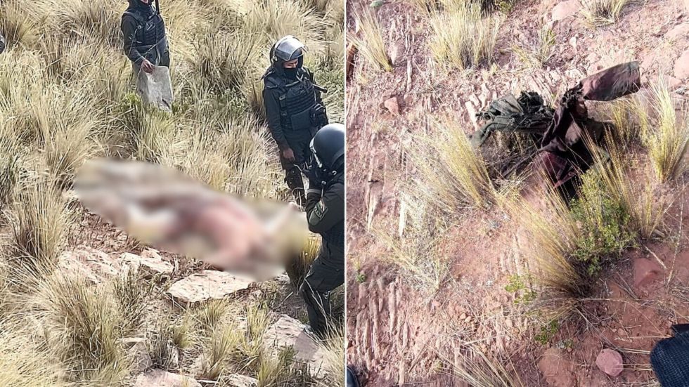 Imágenes que circulan en redes sociales sobre el asesinato de un policía en Cochabamba.