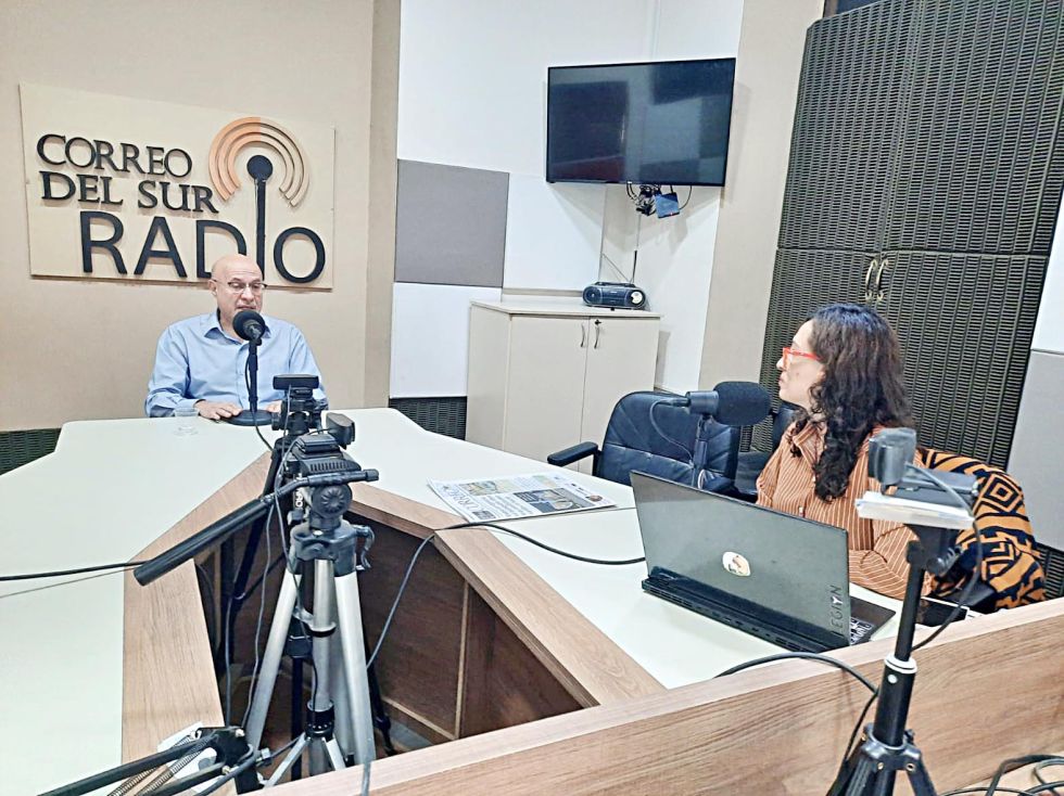 ENTREVISTADO. José Luis Lupo, compañero de fórmula de Samuel Doria Medina, en Correo del Sur Radio.