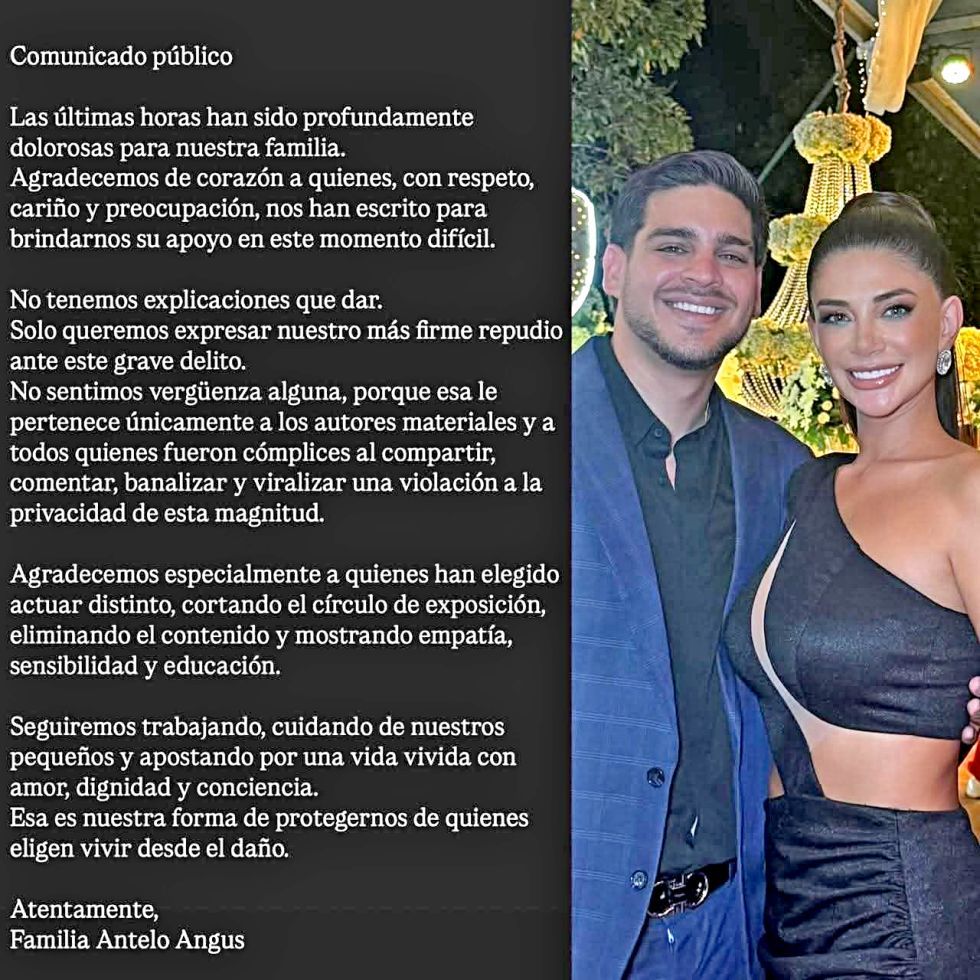 La pareja mediática víctima de violencia sexual digital se pronunció a través de las redes sociales. 