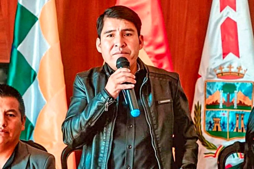 HECHO. El gobernador de Chuquisaca, Damián Condori, sufrió una caída la madrugada del jueves 19 de junio y está en terapia intensiva.