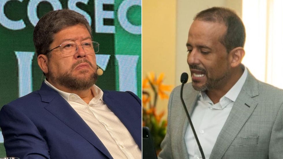 Samuel Doria Medina (i) habló de la situación del gobernador Luis Fernando Camacho.