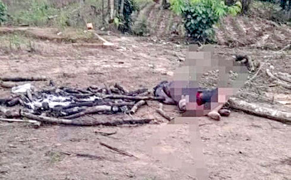 HORROR. El lugar donde fueron encontrados los cuerpos sin vida de los presuntos ladrones.