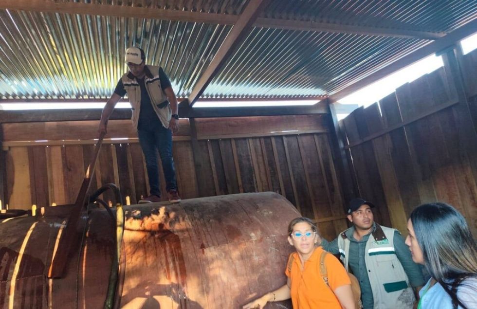 Uno de los lugares donde se acopiaba aceite ilegalmente. 