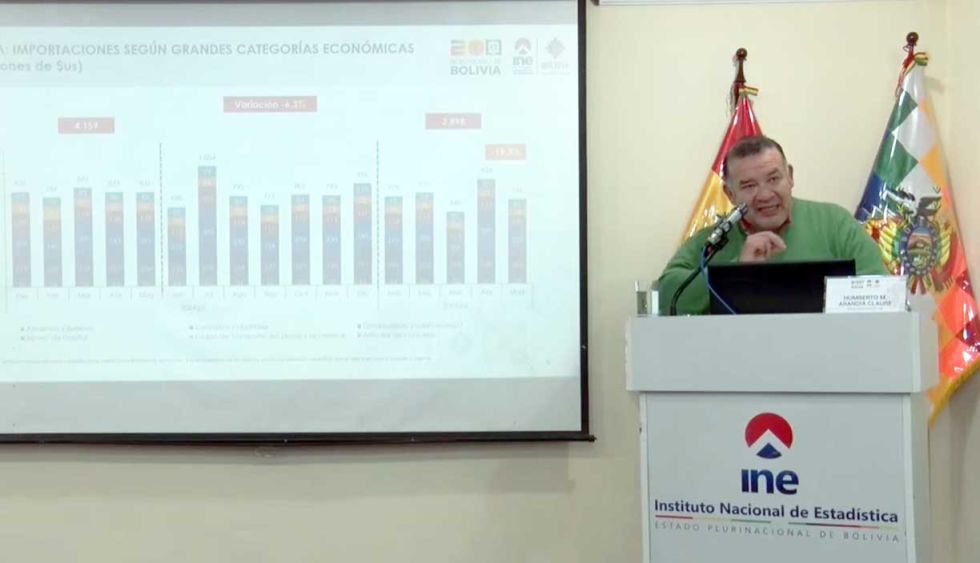 Arandia explicó los datos de la balanza comercial a mayo.