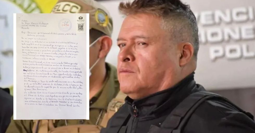 Zúñiga escribió una carta desde la cárcel. 