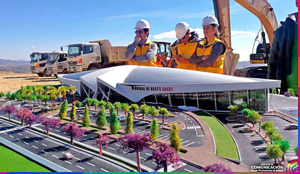 PROYECTO. La maqueta de la nueva Terminal en el inicio de las obras de construcción en 2019.