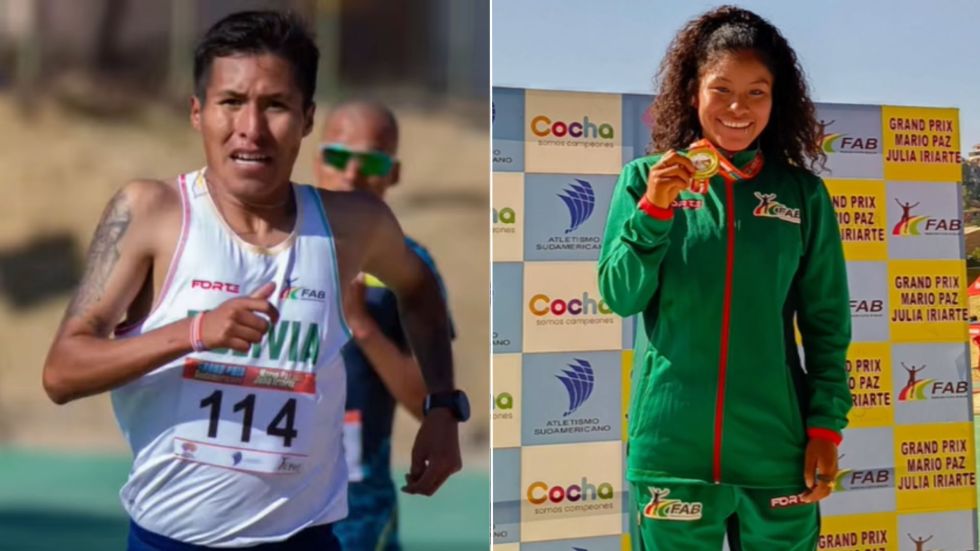 David Ninavia (i) y Lilian Mateo, campeones en el Gran Prix de Cochabamba.