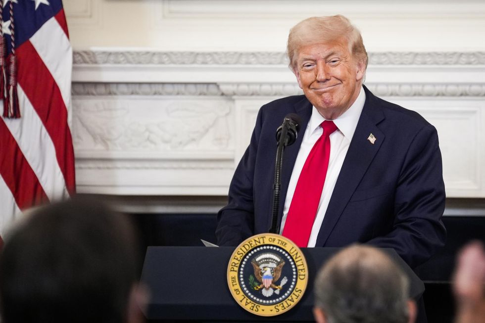 El presidente de Estados Unidos, Donald Trump, este lunes, en la Casa Blanca.