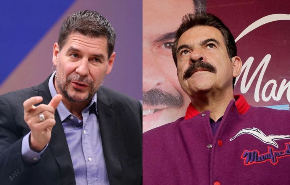 El empresario Marcelo Claure y el candidato de APB-Súmate, Manfred Reyes Villa.