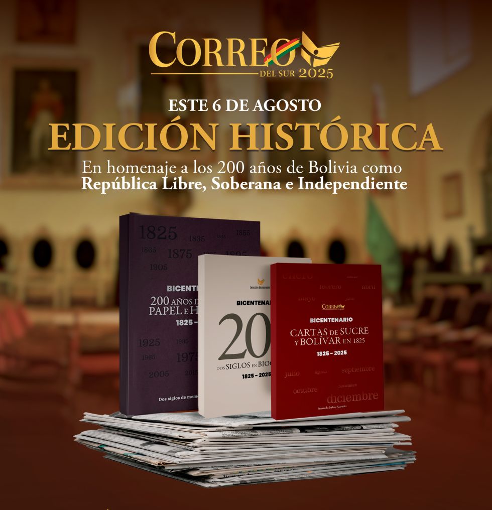EXPECTATIVA. Así se anuncian los tres libros de la Colección Bicentenario de CORREO DEL SUR.