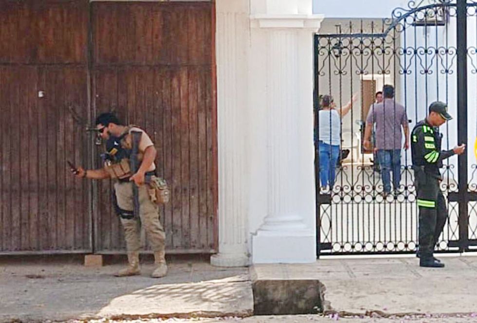 BENI. El lugar donde ocurrió la balacera y fue victimado Edgar Dorado Menacho, este domingo.