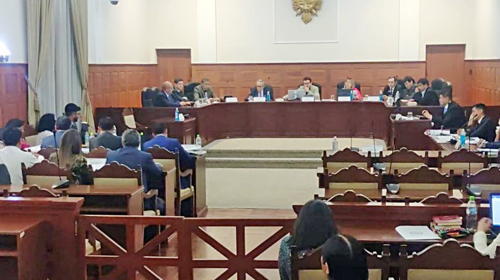 SUCRE. Una de las audiencias de juicio del caso Petrocontratos en el Salón de Debates del TSJ.
