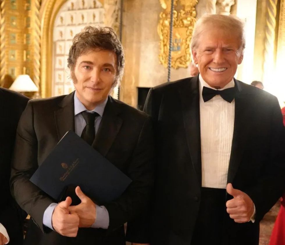 El presidente de Argentina, Javier Milei (i), junto al presidente de Estados Unidos, Donald Trump.