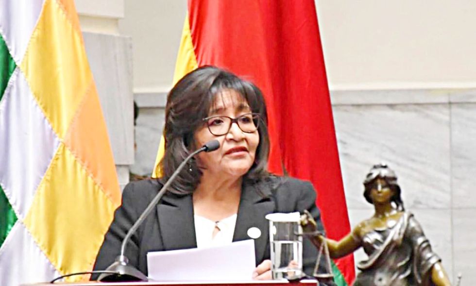 DENUNCIANTE. La magistrada del TSJ, Fanny Coaquira, en un acto en la ciudad de La Paz.