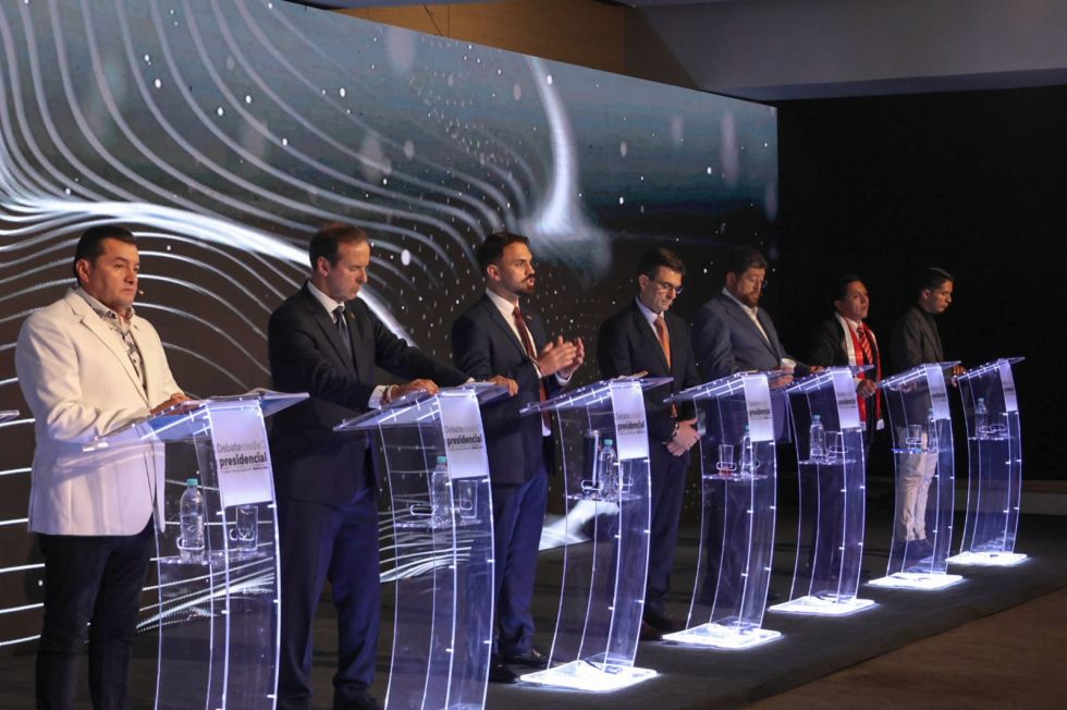 El primer foro de candidatos presidenciales, el pasado viernes, en Santa Cruz. 