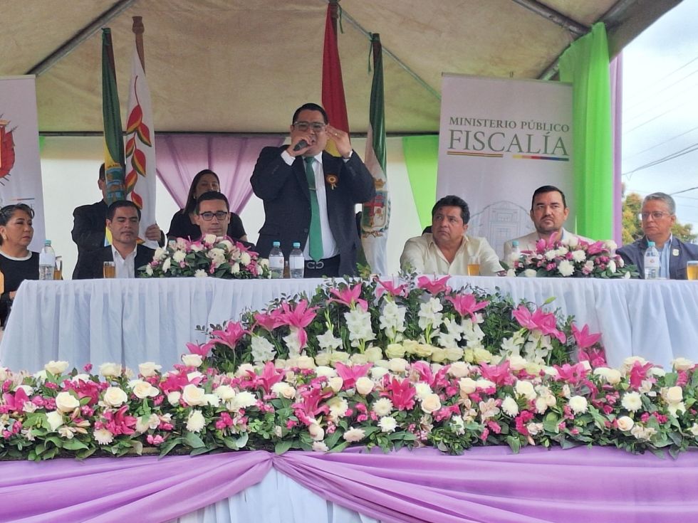 La inauguración de la nueva infraestructura del asiento fiscal de San Ignacio de Velasco. 