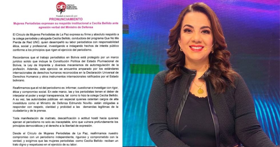 El Círculo de Mujeres Periodistas de La Paz emitió un pronunciamiento