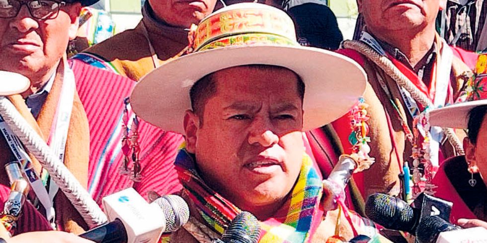 El dirigente evista Ramiro Cucho. 