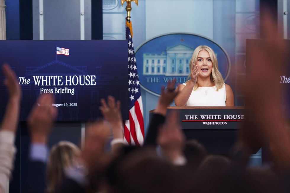 La portavoz de la Casa Blanca, Karoline Leavitt, este martes, en la Casa Blanca.