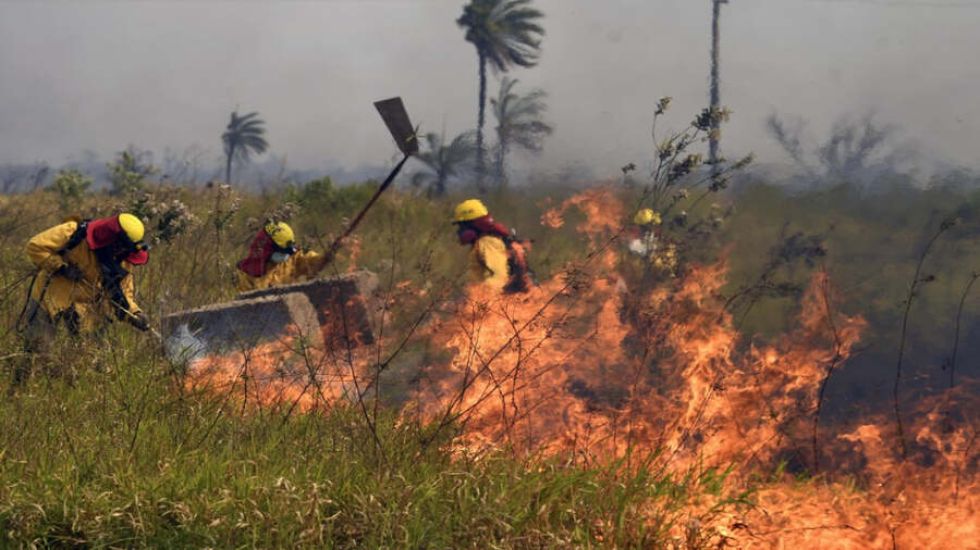 Imagen referencial de un incendio en el oriente boliviano.