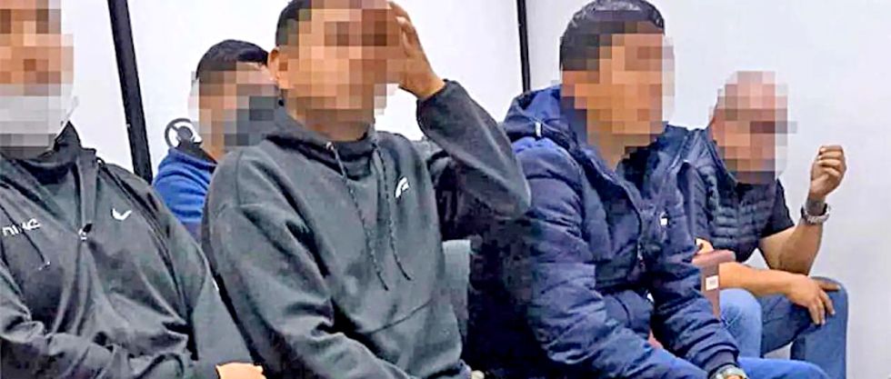 PROCESADOS. Policías imputados en la audiencia cautelar en Sucre, en enero de este año.