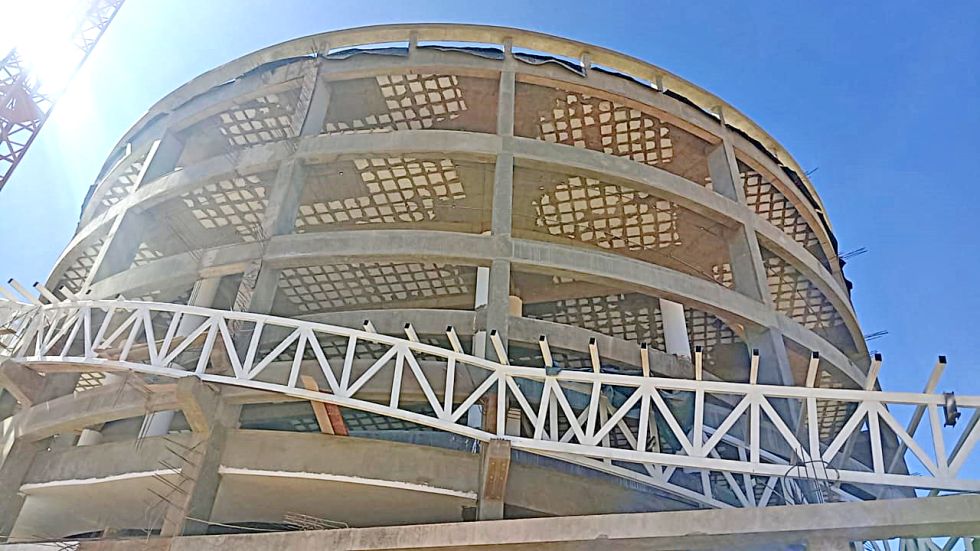 CONSTRUCCIÓN. Así luce la obra del nuevo edificio del ABNB en la zona de Lajastambo.