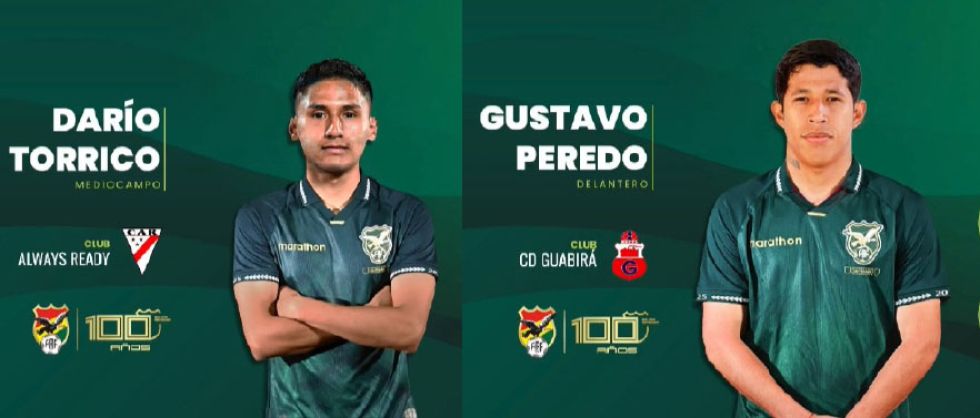 El mediocampista Darío Torrico y el delantero Gustavo Peredo fueron llamados por primera vez a la Verde.
