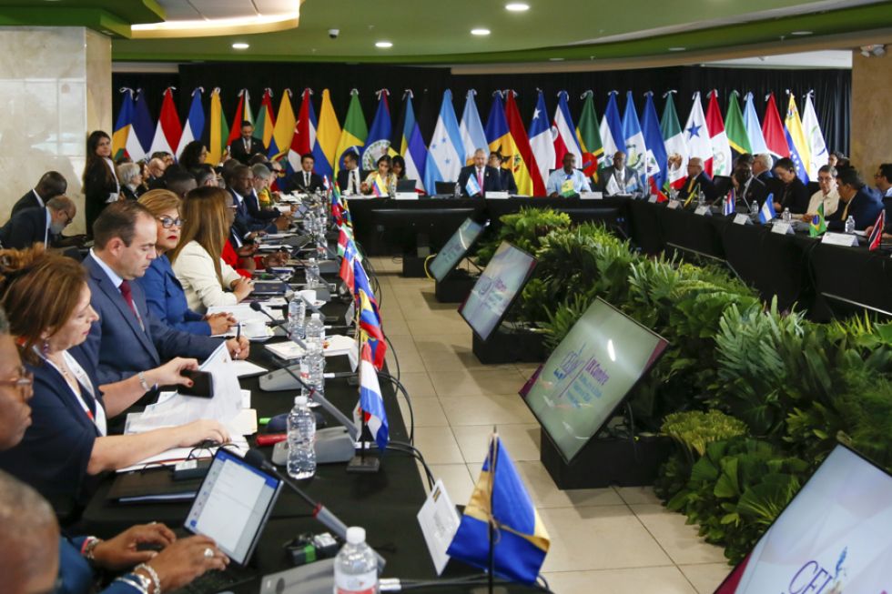 Cancilleres durante la cumbre de la Comunidad de Estados Latinoamericanos y Caribeños (Celac), en Tegucigalpa (Honduras).