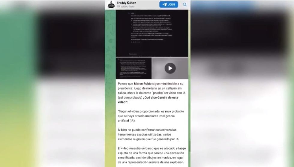 El mensaje que publicó el titular de Comunicación venezolano, Freddy Ñáñez.