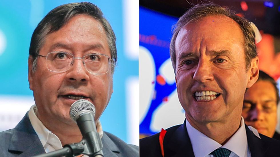 El presidente Luis Arce se estrelló contra el candidato Tuto Quiroga.