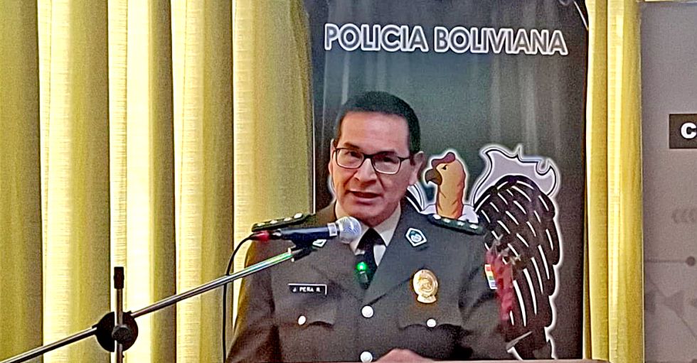 CHUQUISACA. Coronel Juan Román Peña, comandante departamental de la Policía.